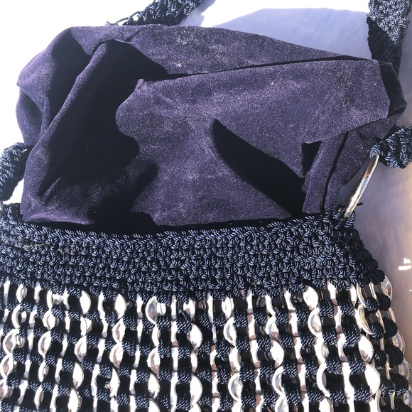 Soda pop-top crochet shoulder bag, 7X10 inches - Picture 6 of 6